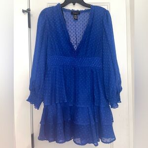 Royal Blue Polka Dot Dress